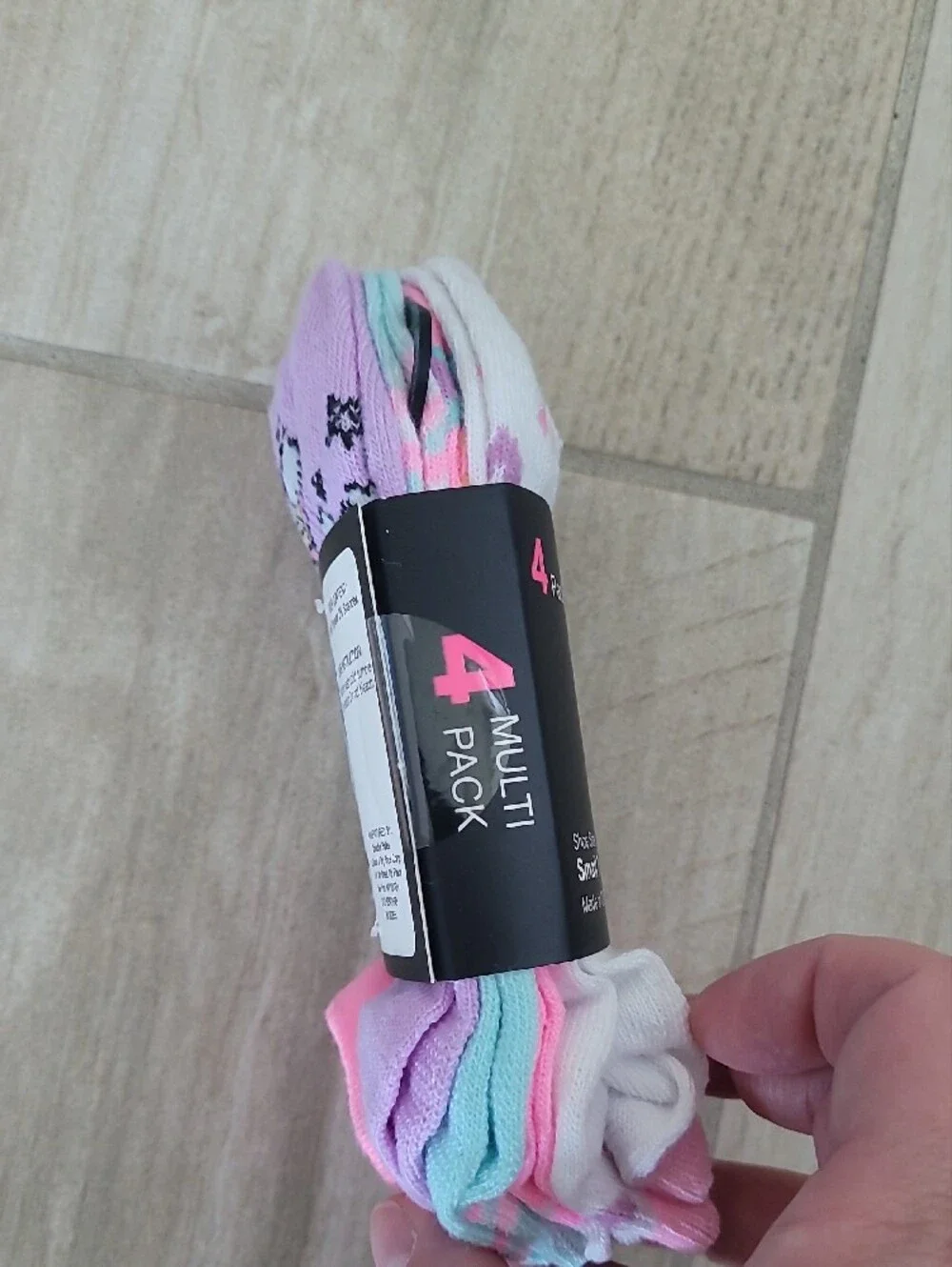 Girls' No-Show Sock Pack - Pink, White, Teal, Mint